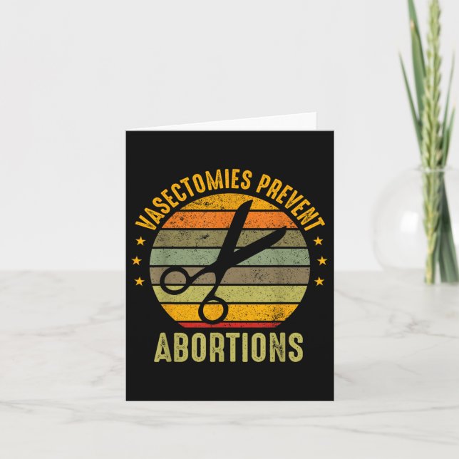 Tarjeta Derechos de la Mujer Vasectomías Previenen Abortos (Anverso)