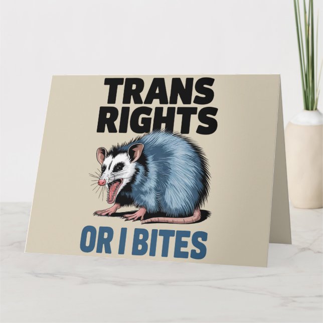 Tarjeta Derechos Trans O Bites Orgullo Gay Funny Lgbtq (Anverso)