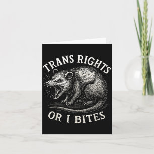Tarjeta Derechos Trans O Yo Muerdo Divertido Transgénero S