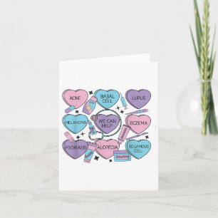Tarjeta Dermatología Retro Día de San Valentín Candy Derma