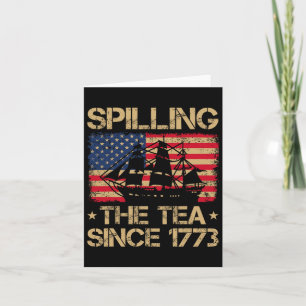 Tarjeta Derramamiento Del Té Desde 1773 Vintage Bandera Es