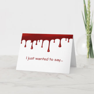 Tarjeta Derrame de sangre