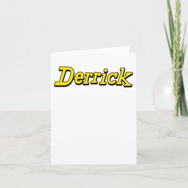 Tarjeta Derrick Fan Shirt Pegatina (Anverso)