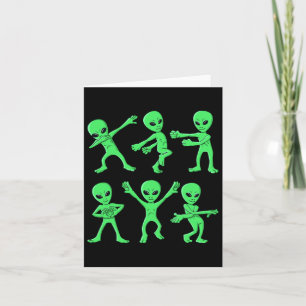 Tarjeta Desafío de Baile de Aliens Bailando Chicos Chicas 