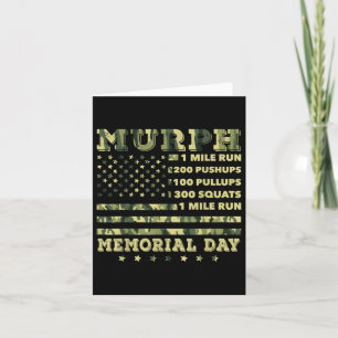 Tarjeta Desafío de entrenamiento Murph 2021 Memorial Ameri