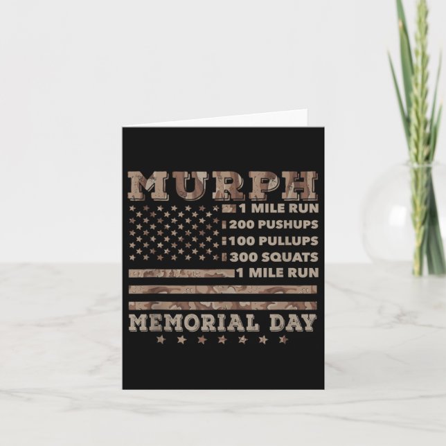 Tarjeta Desafío de entrenamiento Murph 2021 Memorial Ameri (Anverso)