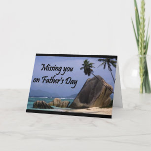 Tarjeta Desaparecido en el Día del Padre Tropical