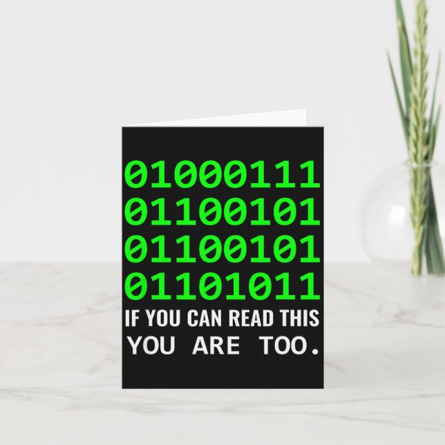 Tarjeta Desarrollador de software de código binario de com (Anverso)