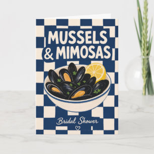 Tarjeta Desayuno Brunch de Mejillones Divertido para Despe