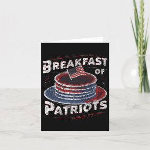 Tarjeta Desayuno De Patriotas Pancake Pastel Americano 4 D