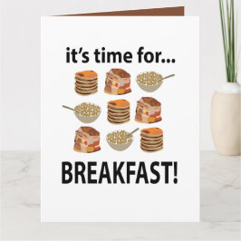 Tarjeta Desayuno Es Hora De Desayunar