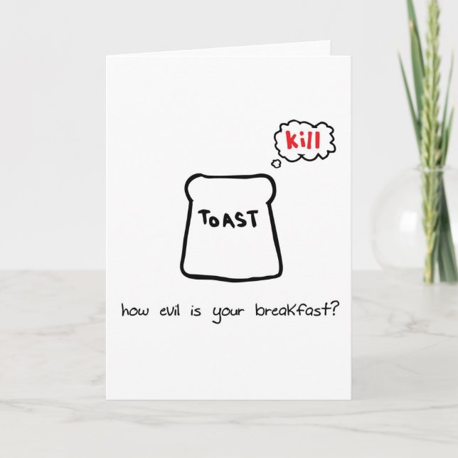 Tarjeta Desayuno malvado (Anverso)