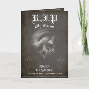 Tarjeta Descansa en paz mi amigo - vintage