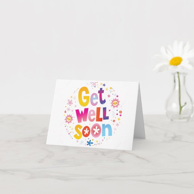 TARJETA DESCANSAR RECUPERACIÓN RECUPERACIÓN BIEN PRONTO (Planta pequeña)