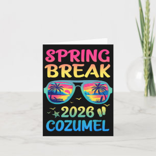 Tarjeta Descanso de primavera Cozumel 2026 Vacaciones Viaj