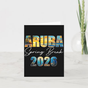 Tarjeta Descanso de primavera en Aruba 2026 Vacaciones de