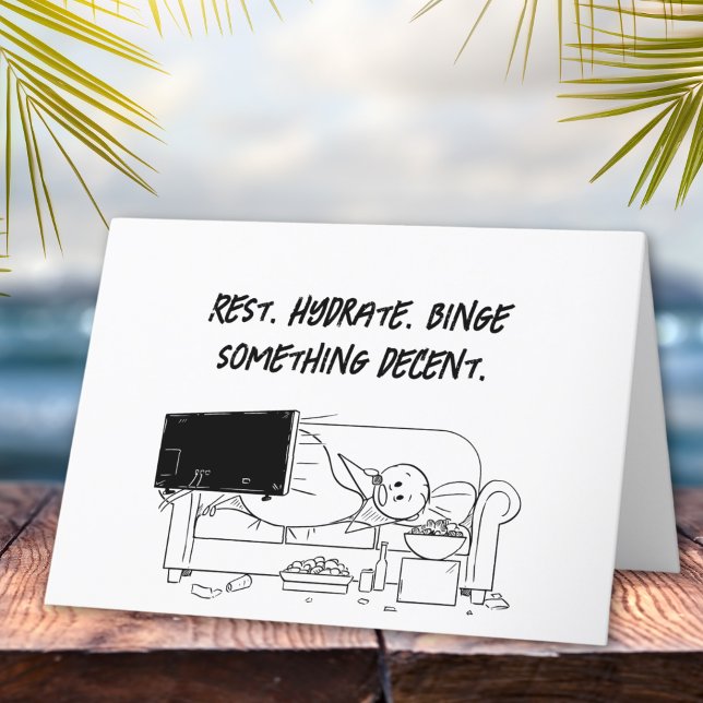 Tarjeta Descanso, Hydrate, Binge Stickman, Ponte Bien (Subido por el creador)