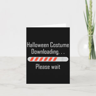 Tarjeta Descarga de disfraz de Halloween espera Divertido