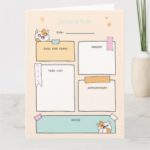 Tarjeta Descarga de personalizable Daily Planner