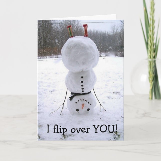 TARJETA *DESCENSO DE SNOWMAN* PARA USTED CUMPLEAÑOS (Anverso)