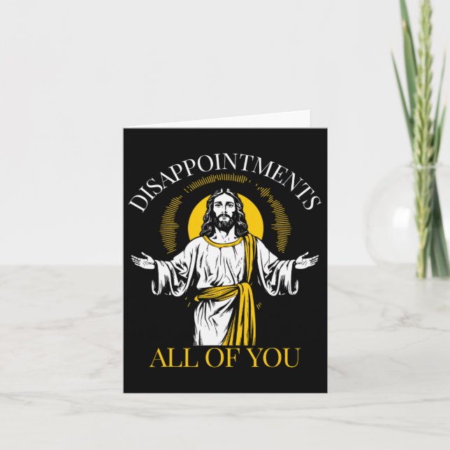 Tarjeta Descepciones Todos Ustedes Vi Ese Divertido Jesús  (Anverso)