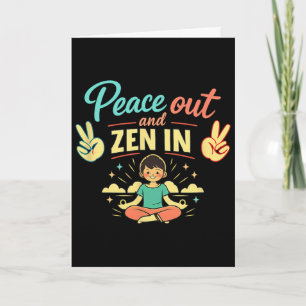 Tarjeta Desconecta y zen en arte de salud mental de vibrac