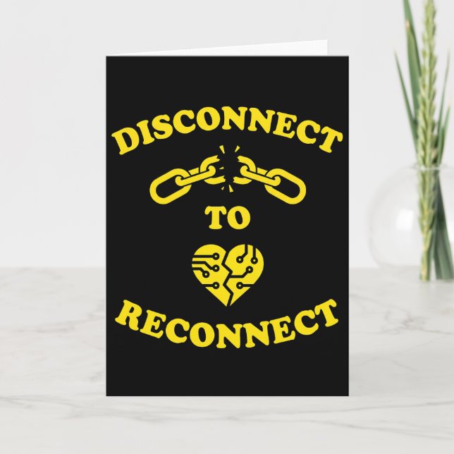 Tarjeta Desconectar Para Reconectar Conciencia Sobre La Sa (Anverso)