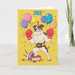 Tarjeta Descripción del diseño de cumpleaños por KO del Bu