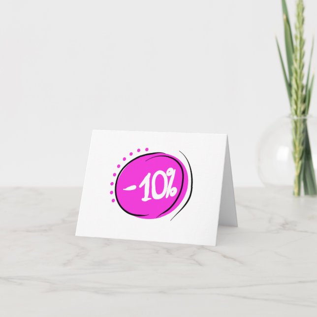 Tarjeta Descuento del 10%. Promoción, bonificación, negoci (Anverso)