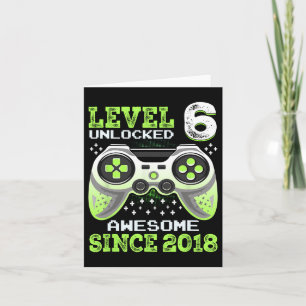 Tarjeta Desde 2018 Videojuego Divertido 6º Cumpleaños