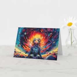 Tarjeta Desde el espacio y más allá del Ilustracion