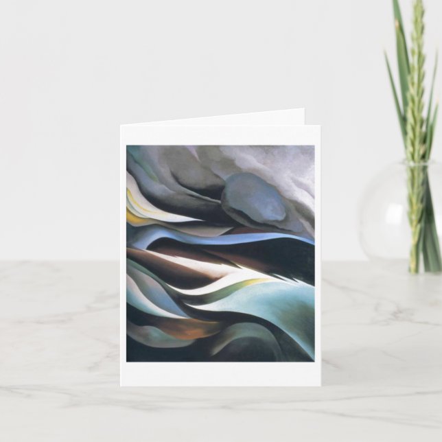 Tarjeta Desde el lago de Georgia O'Keeffe, (Anverso)