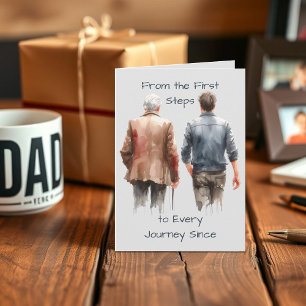 Tarjeta Desde los primeros pasos: cada viaje feliz cumplea