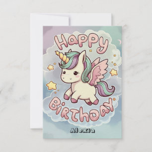 Tarjeta Desea que los niños unicornios sean cumpleaños
