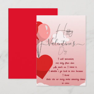 Tarjeta Desea un feliz día de San Valentín.