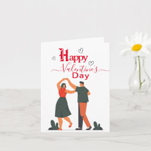 Tarjeta Desea un feliz día de San Valentín.