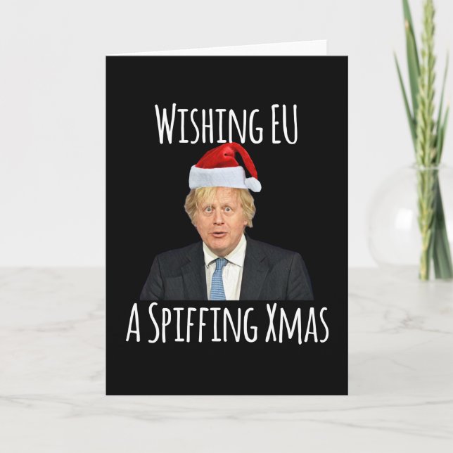 Tarjeta Deseando a la UE una espléndida Navidad Boris John (Anverso)