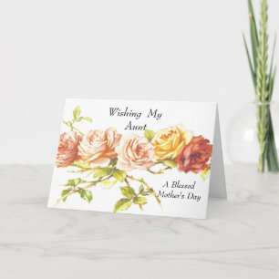 Tarjeta Deseando a mi tía un bendito Día de la Madre