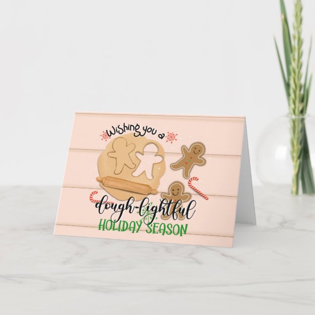 Tarjeta deseando un jengibre de temporada para unas vacaci (Anverso)