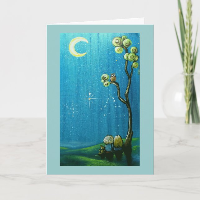 Tarjeta Deseando un mensaje de cumpleaños de estrella (Anverso)