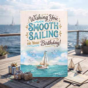 Tarjeta Deseando un viaje sin problemas en tu cumpleaños s