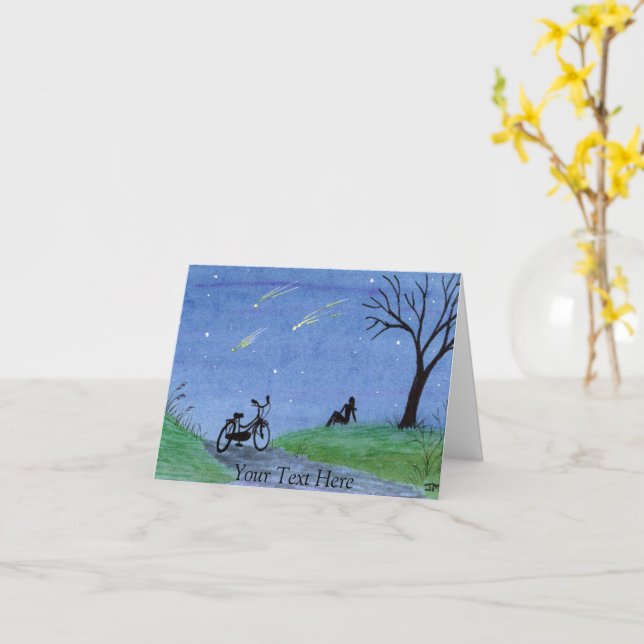 Tarjeta Deseando una estrella (flor amarilla)
