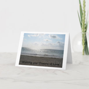 Tarjeta Deseándole los océanos del amor