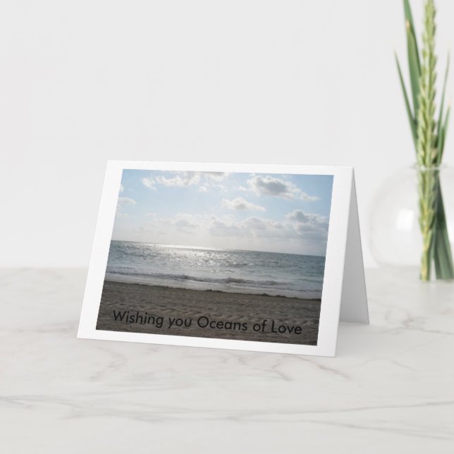 Tarjeta Deseándole los océanos del amor (Anverso)