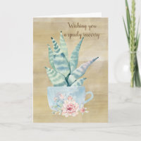 Deseándole Un Cactus De Acuarela De Recuperación R