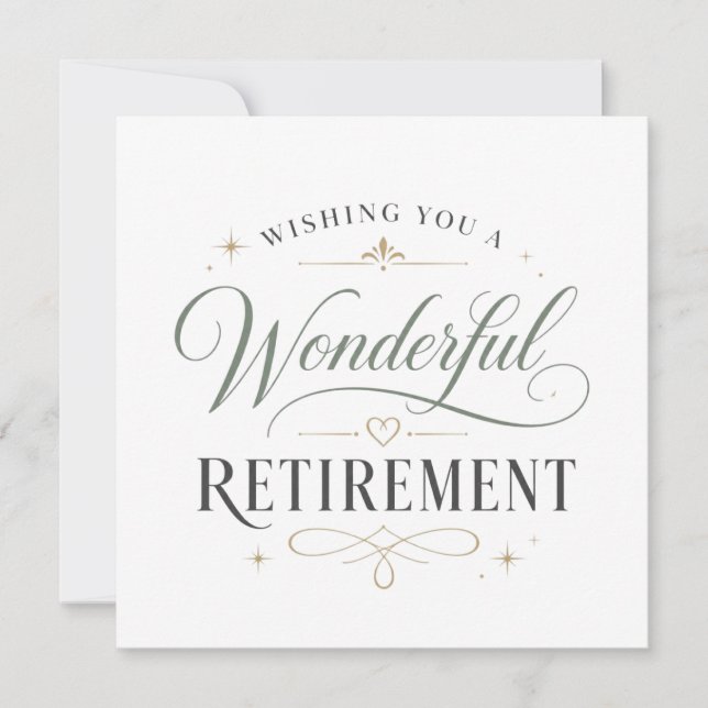 Tarjeta Deseándole un maravilloso retiro (Anverso)