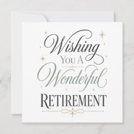 Tarjeta Deseándole un maravilloso retiro