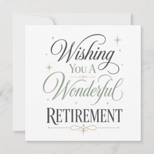 Tarjeta Deseándole un maravilloso retiro