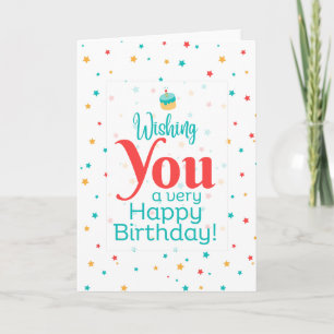 Tarjeta Deseándole un Muy Feliz Cumpleaños