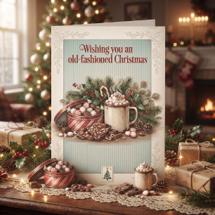 Tarjeta Deseándole una Navidad Clásica